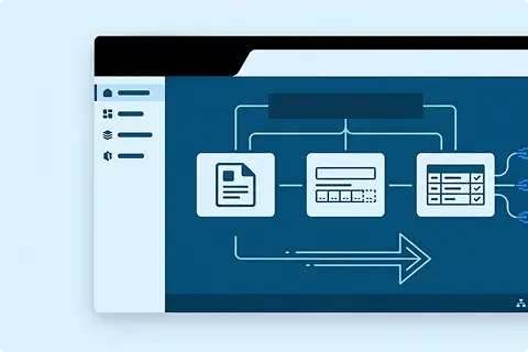 Defined workflows Portal XL interface